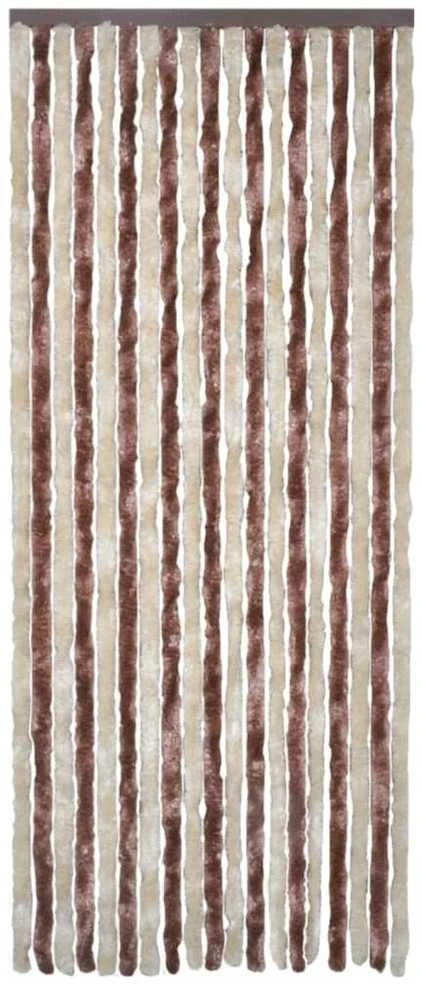 Užuolaida nuo vabzdžių, smėlio ir ruda, 118x220cm šenilis