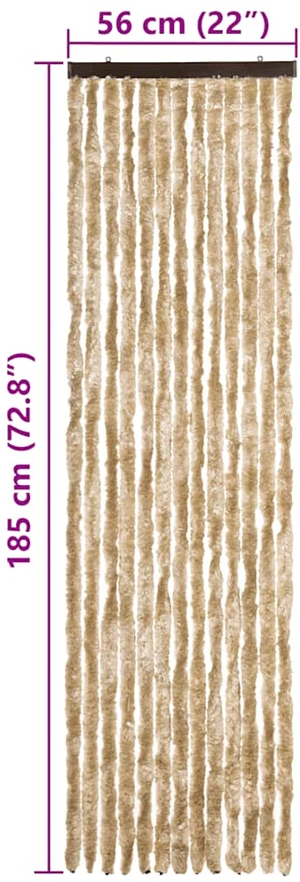 Užuolaida nuo vabzdžių, smėlio sp., 56x185cm, šenilis