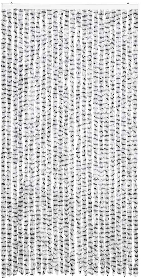 Užuolaida nuo vabzdžių, šviesi/tamsi pilka, 100x220cm, šenilis