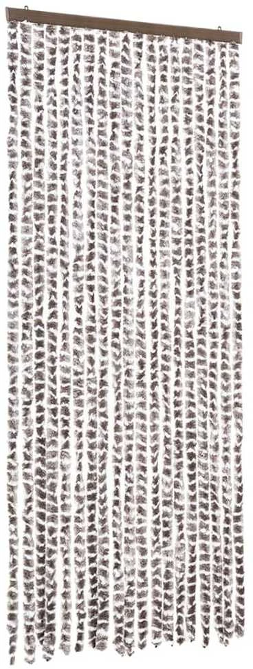 Užuolaida nuo vabzdžių, taupe ir balta, 56x185cm, šenilis