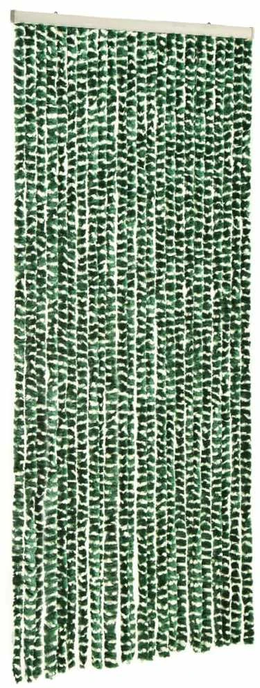 Užuolaida nuo vabzdžių, žalia ir balta, 90x220 cm, šenilis