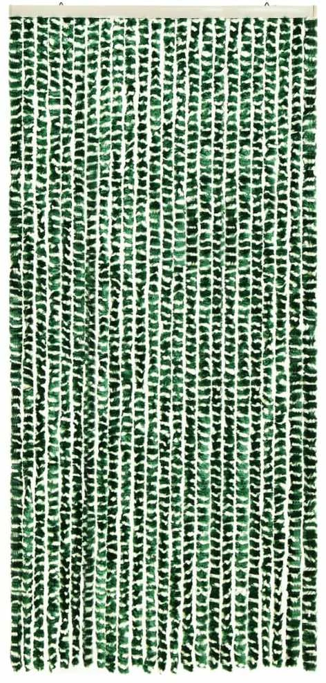 Užuolaida nuo vabzdžių, žalia ir balta, 100x220cm, šenilis