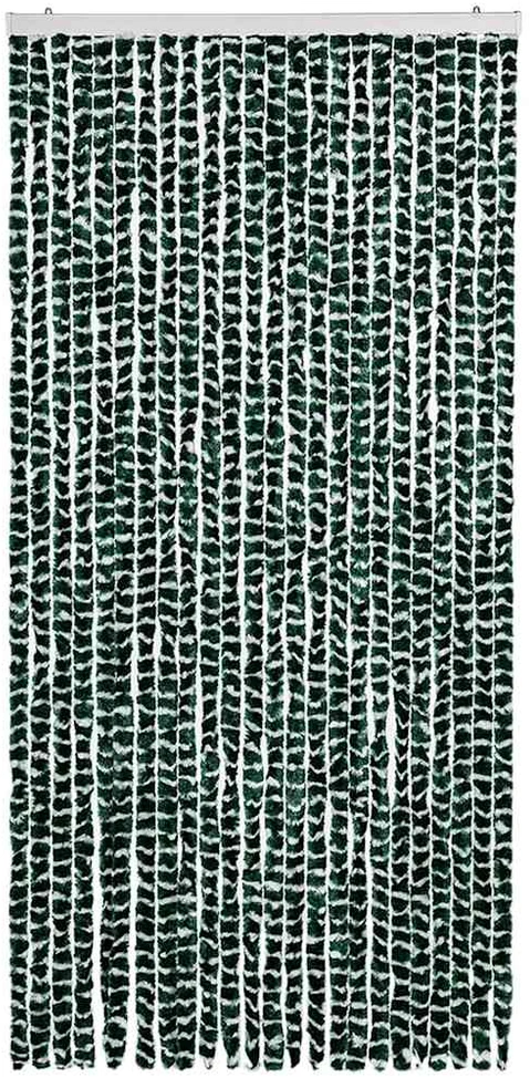 Užuolaida nuo vabzdžių, žalia ir balta, 100x220cm, šenilis