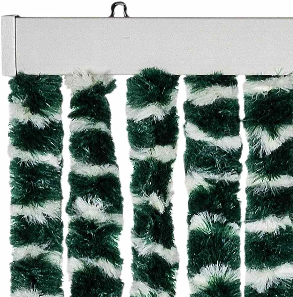 Užuolaida nuo vabzdžių, žalia ir balta, 100x220cm, šenilis