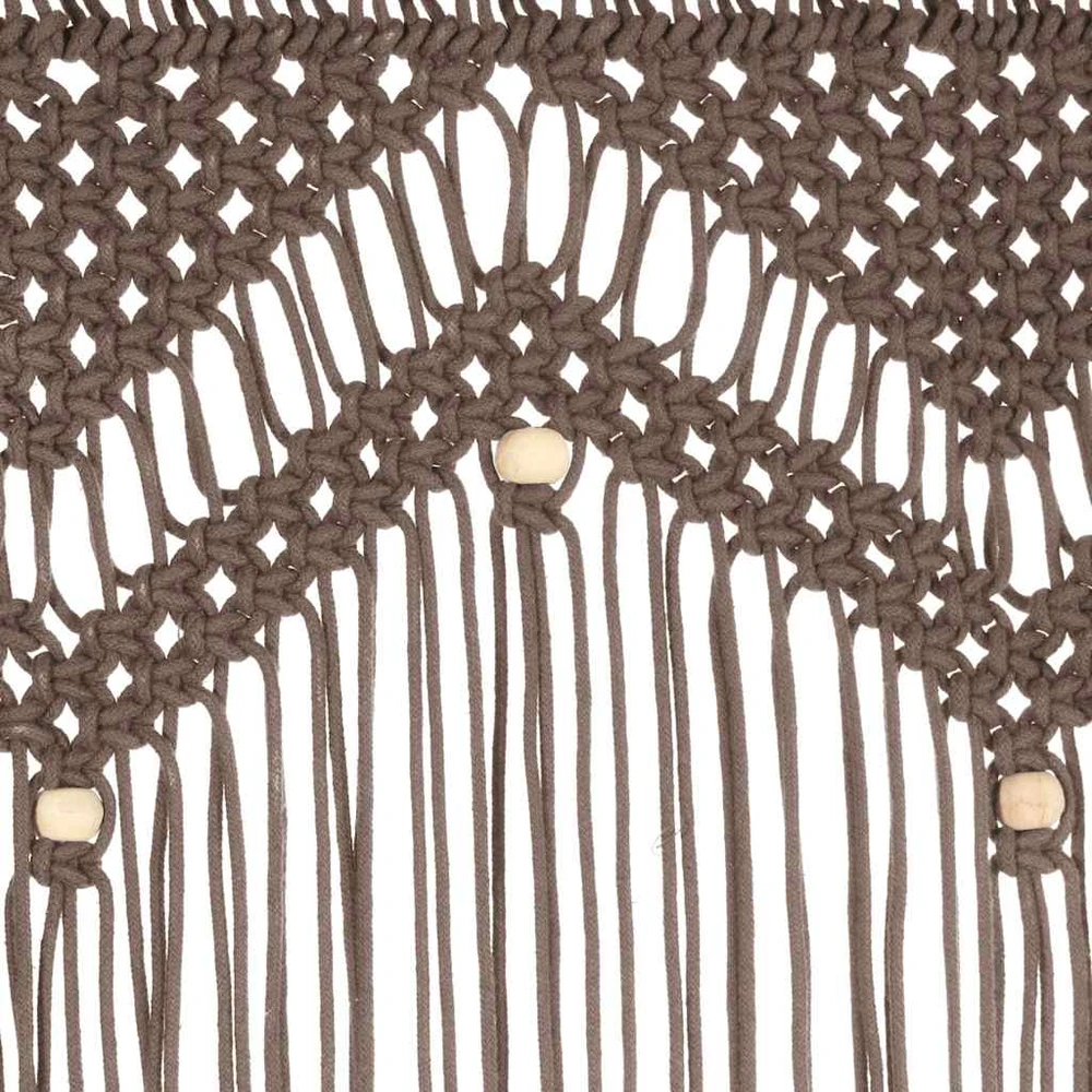 Užuolaida, taupe spalvos, 140x240cm, medvilnė, makrame stilius