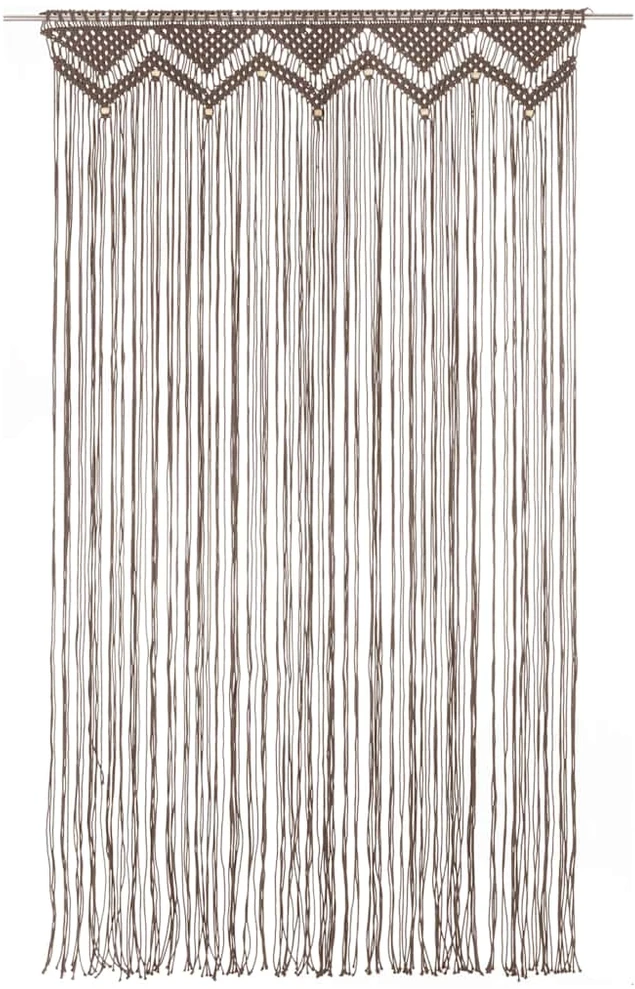 Užuolaida, taupe spalvos, 140x240cm, medvilnė, makrame stilius
