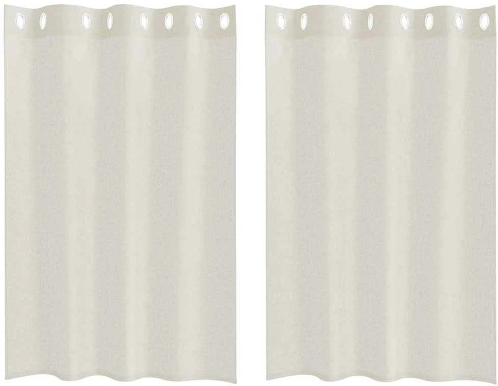 Voile Užuolaida 2 vnt. Kreminė 140 x 140 cm Poliesteris