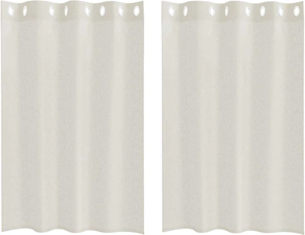 Voile Užuolaida 2 vnt. Kreminė 140 x 140 cm Poliesteris