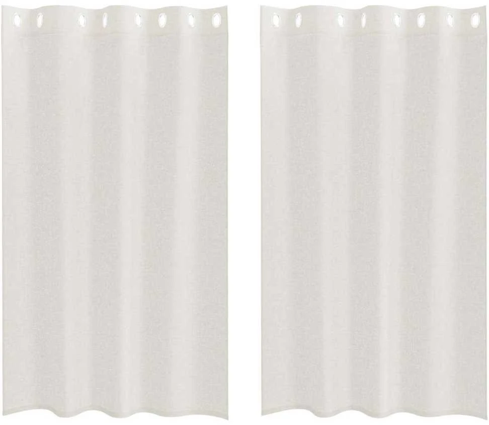 Voile Užuolaida 2 vnt. Kreminė 175 x 140 cm Poliesteris