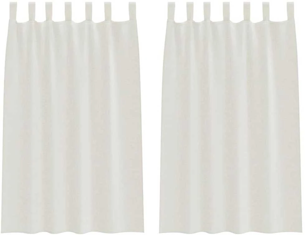 Voile Užuolaida 2 vnt. Kreminė 175 x 140 cm Poliesteris