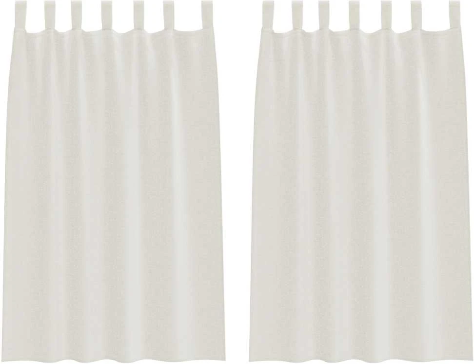 Voile Užuolaida 2 vnt. Kreminė 175 x 140 cm Poliesteris