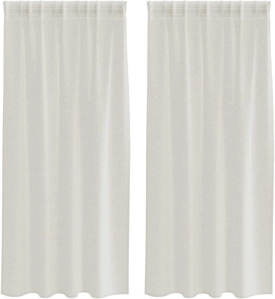 Voile Užuolaida 2 vnt. Kreminė 175 x 140 cm Poliesteris