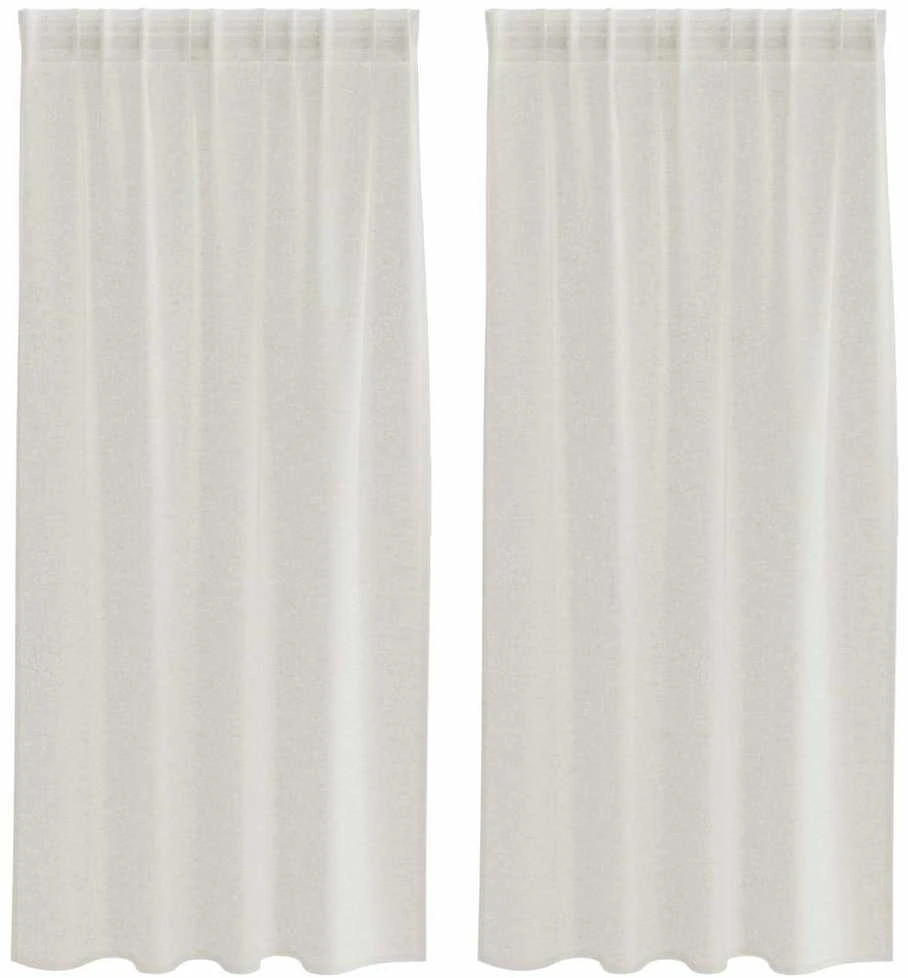 Voile Užuolaida 2 vnt. Kreminė 175 x 140 cm Poliesteris