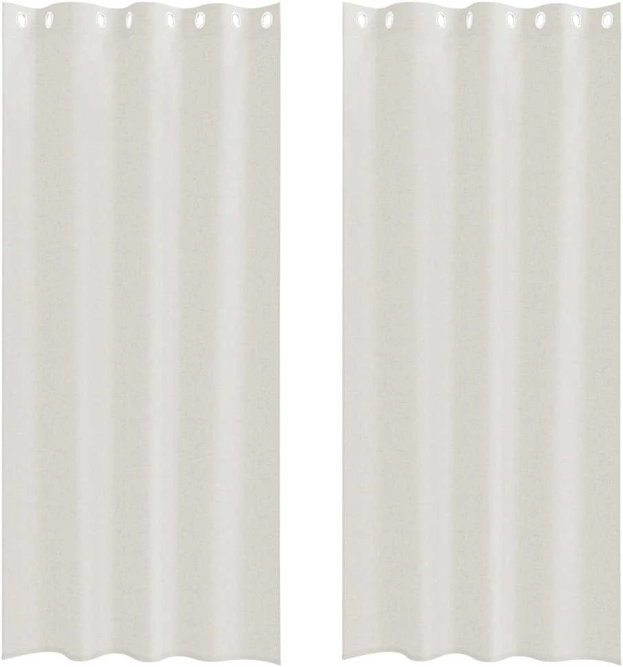 Voile Užuolaida 2 vnt. Kreminė 225 x 140 cm Poliesteris
