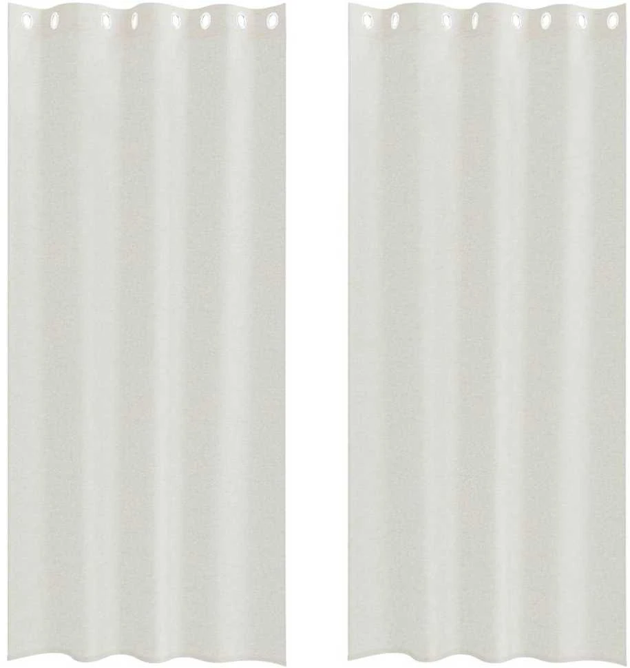 Voile Užuolaida 2 vnt. Kreminė 245 x 140 cm Poliesteris
