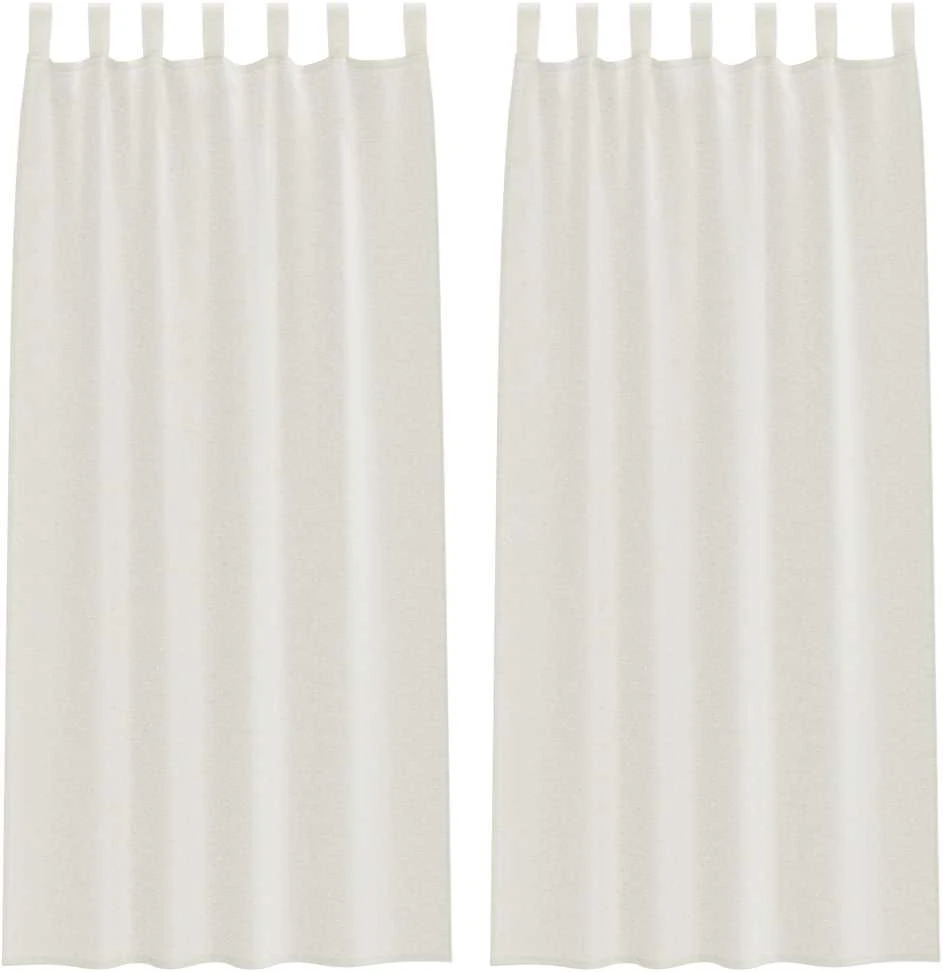 Voile Užuolaida 2 vnt. Kreminė 245 x 140 cm Poliesteris