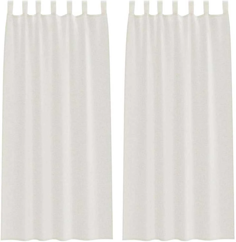 Voile Užuolaida 2 vnt. Kreminė 260 x 140 cm Poliesteris