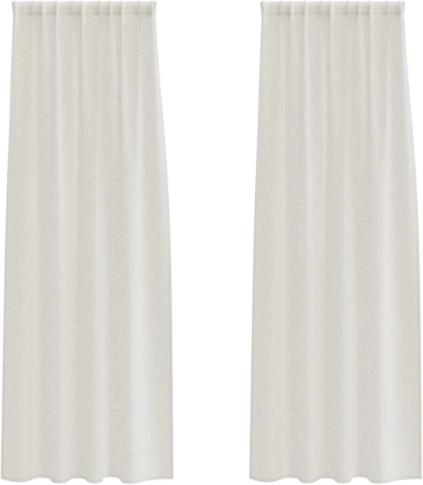 Voile Užuolaida 2 vnt. Kreminė 260 x 140 cm Poliesteris