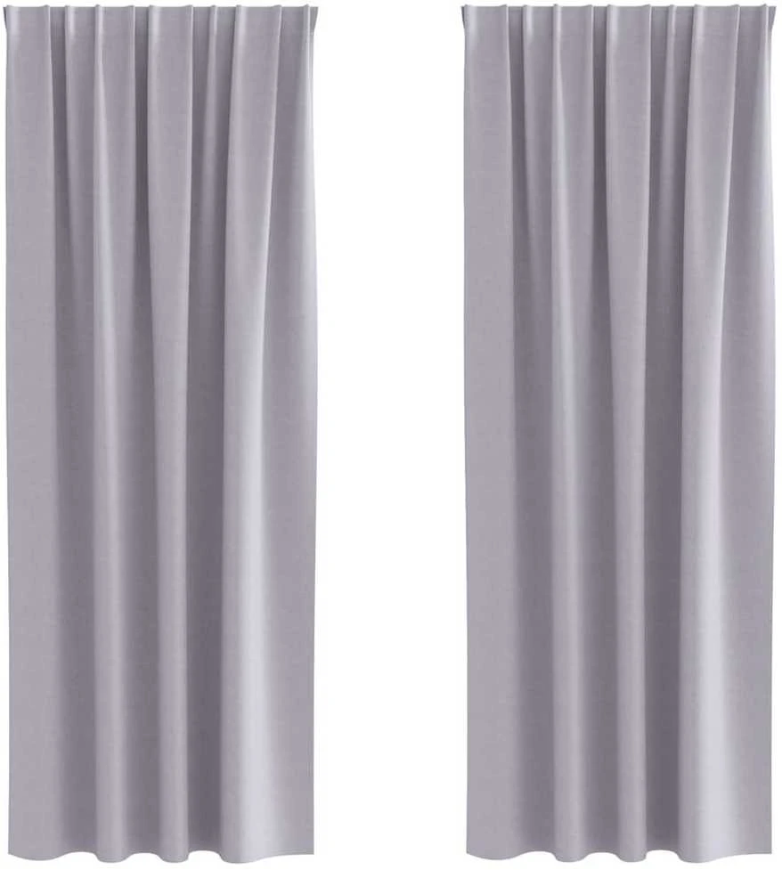 Užuolaidos su žiedais, blokuojančios šviesą 2 pcs Metalo pilka