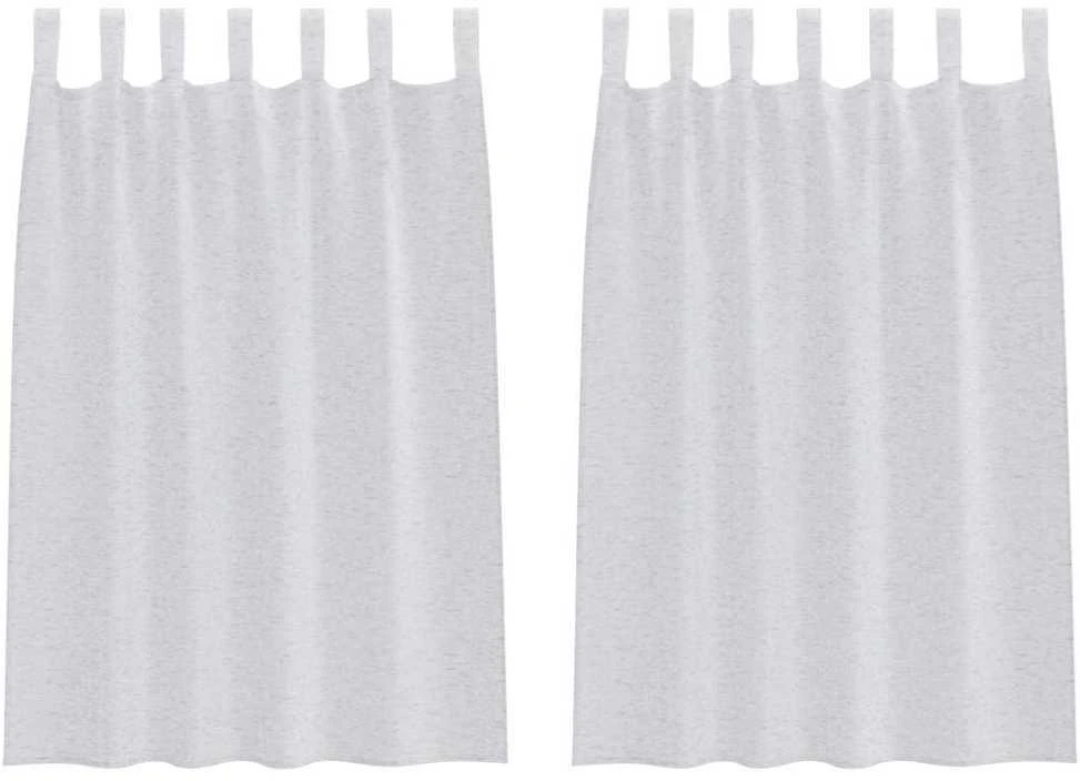 Voile Užuolaida 2 vnt. Šviesiai pilka 140 x 140 cm Poliesteris