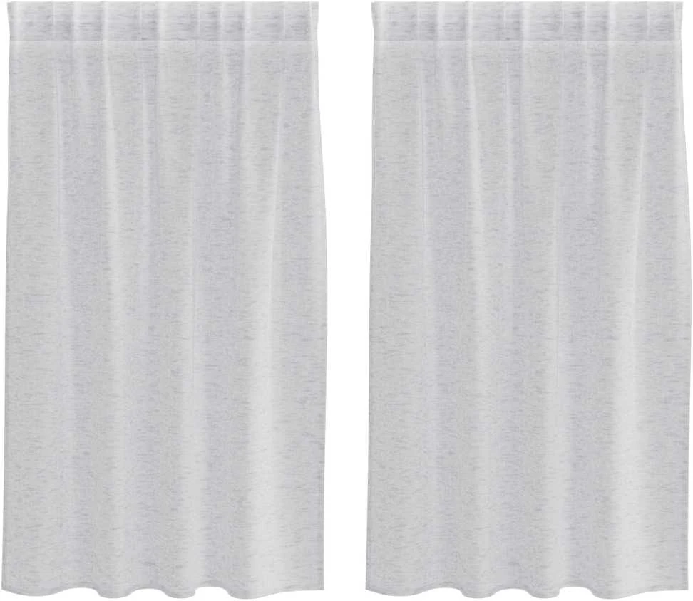 Voile Užuolaida 2 vnt. Šviesiai pilka 140 x 140 cm Poliesteris