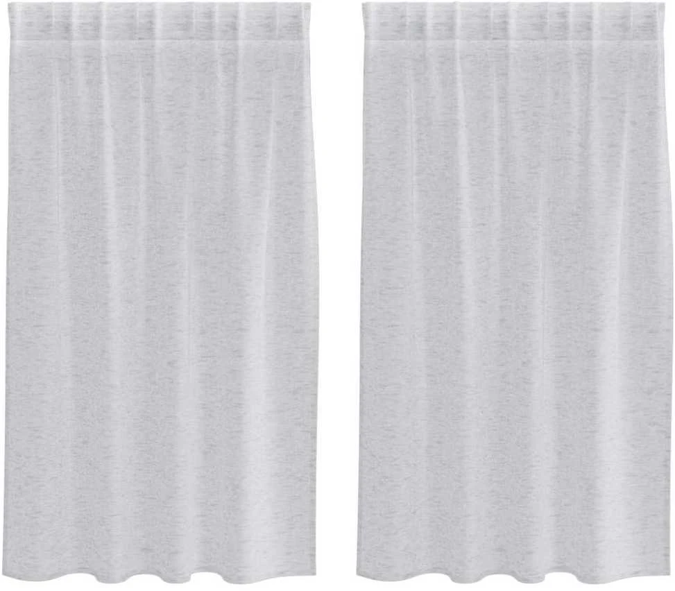 Voile Užuolaida 2 vnt. Šviesiai pilka 140 x 140 cm Poliesteris