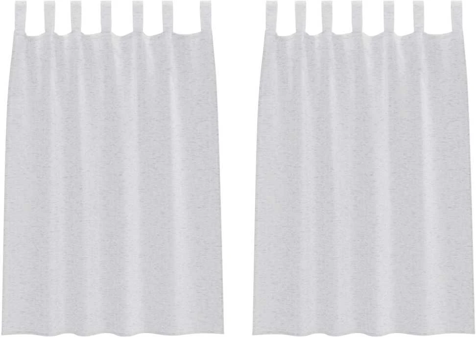 Voile Užuolaida 2 vnt. Šviesiai pilka 140 x 140 cm Poliesteris