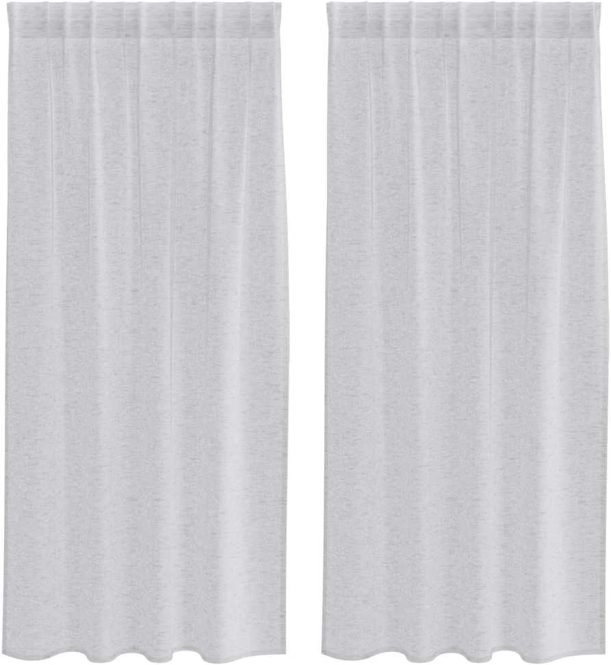 Voile Užuolaida 2 vnt. Šviesiai pilka 175 x 140 cm Poliesteris
