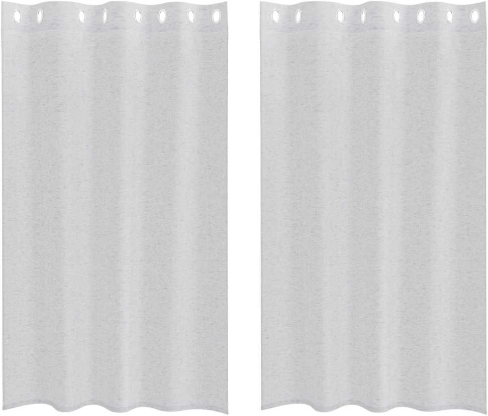 Voile Užuolaida 2 vnt. Šviesiai pilka 175 x 140 cm Poliesteris