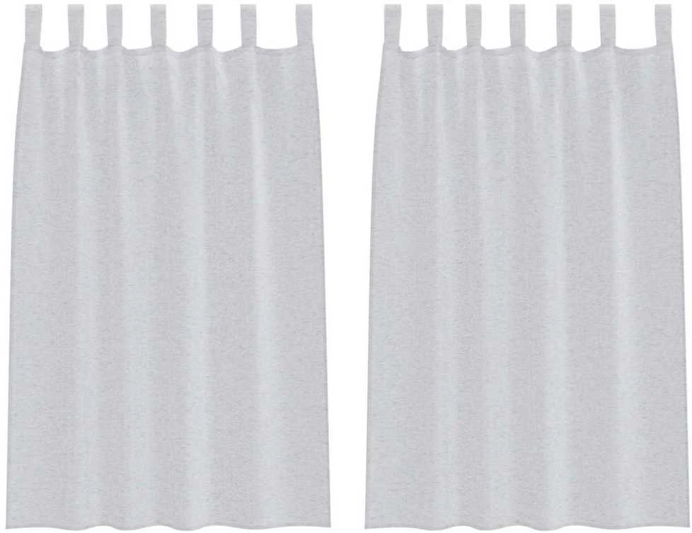 Voile Užuolaida 2 vnt. Šviesiai pilka 175 x 140 cm Poliesteris