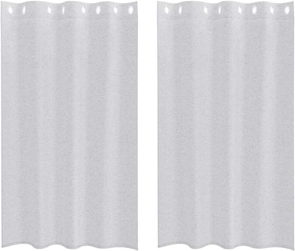 Voile Užuolaida 2 vnt. Šviesiai pilka 175 x 140 cm Poliesteris