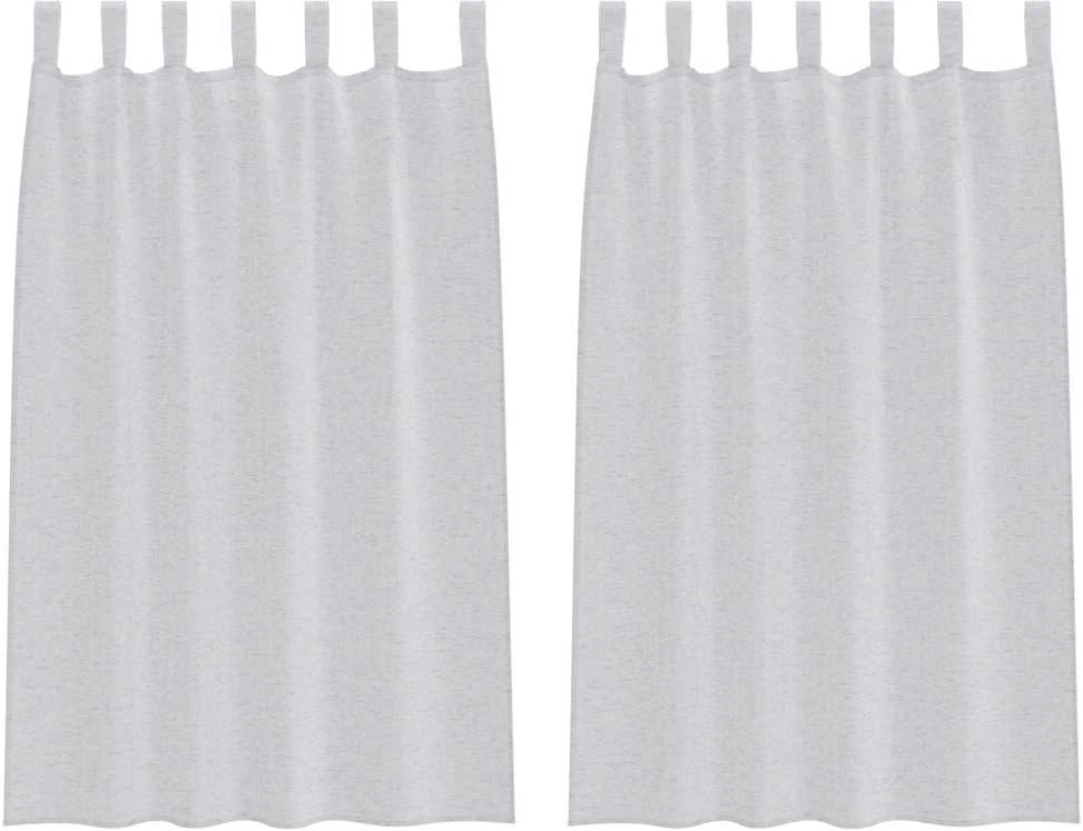Voile Užuolaida 2 vnt. Šviesiai pilka 175 x 140 cm Poliesteris