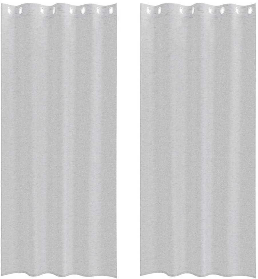 Voile Užuolaida 2 vnt. Šviesiai pilka 245 x 140 cm Poliesteris