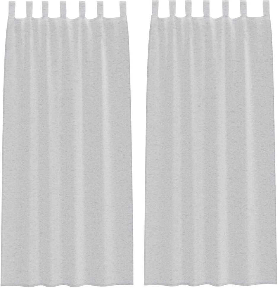 Voile Užuolaida 2 vnt. Šviesiai pilka 260 x 140 cm Poliesteris