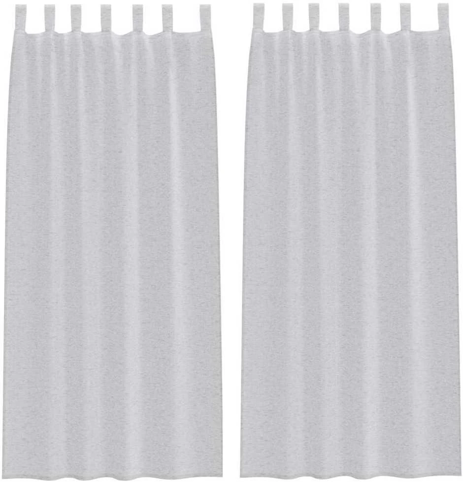 Voile Užuolaida 2 vnt. Šviesiai pilka 260 x 140 cm Poliesteris