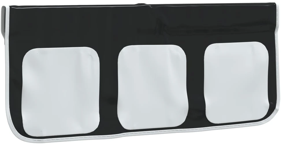 Užuolaidos aukštai lovai su tuneliu, baltos/juodos, poliesteris