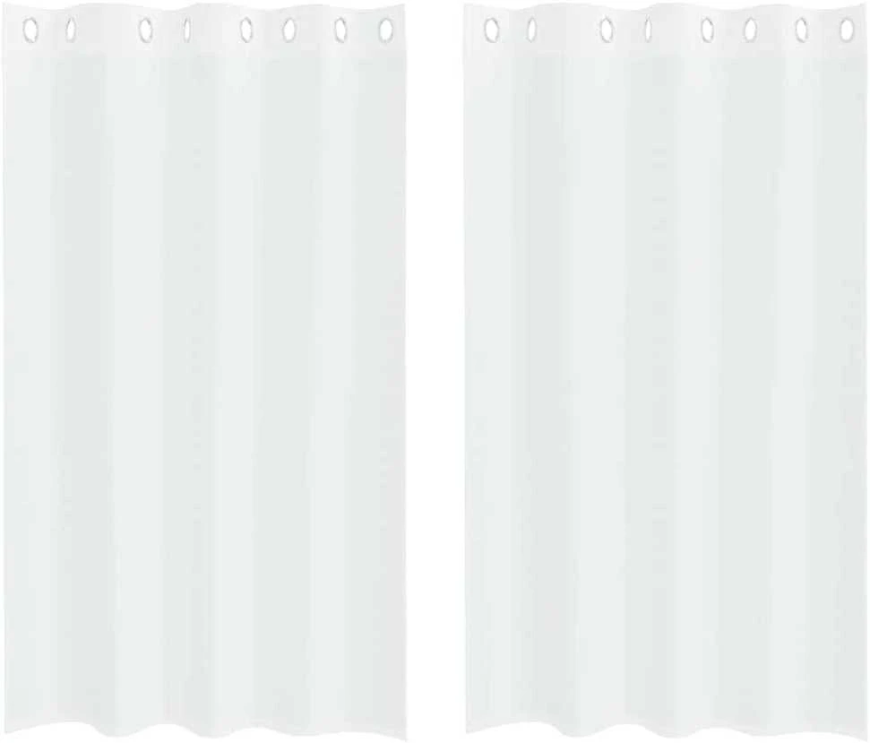 Voile Užuolaida 2 vnt. Balta 175 x 140 cm Poliesteris