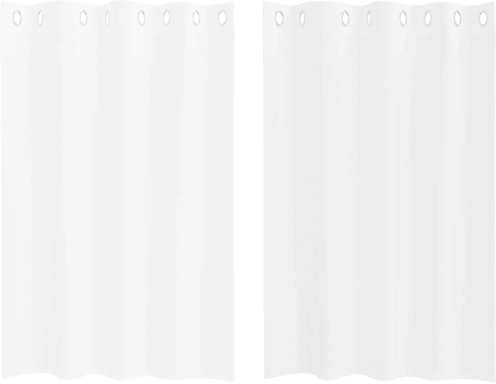 Voile Užuolaida 2 pcs Balta 140 x 140 cm Poliesteris
