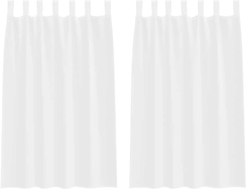 Voile Užuolaida 2 vnt. Balta 175 x 140 cm Poliesteris