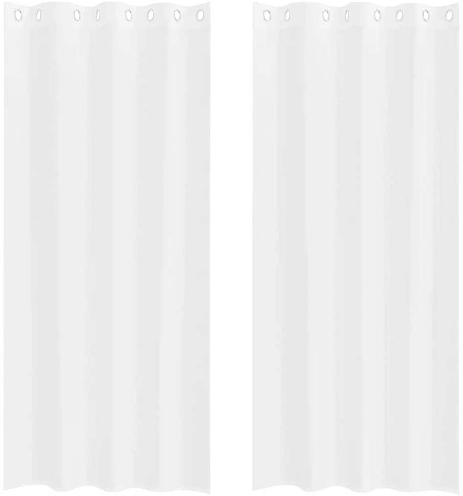 Voile Užuolaida 2 vnt. Balta 245 x 140 cm Poliesteris