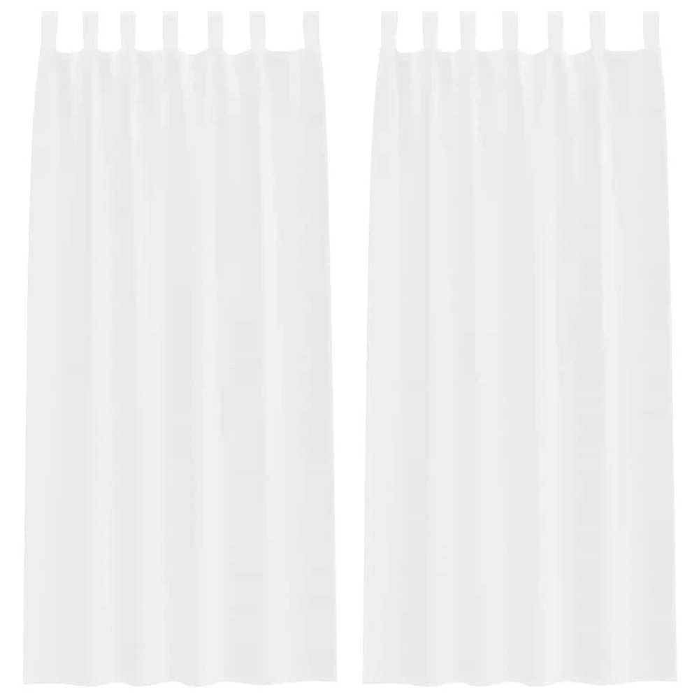 Voile Užuolaida 2 vnt. Balta 225 x 140 cm Poliesteris