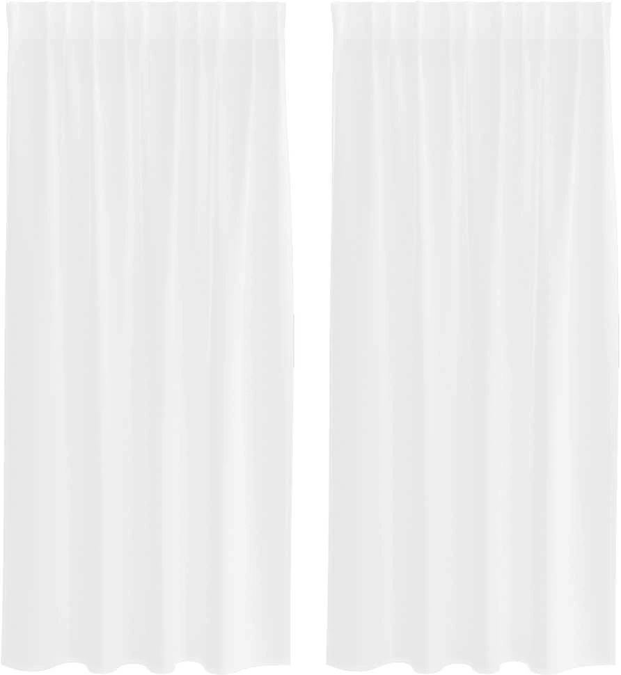 Voile Užuolaida 2 vnt. Balta 175 x 140 cm Poliesteris