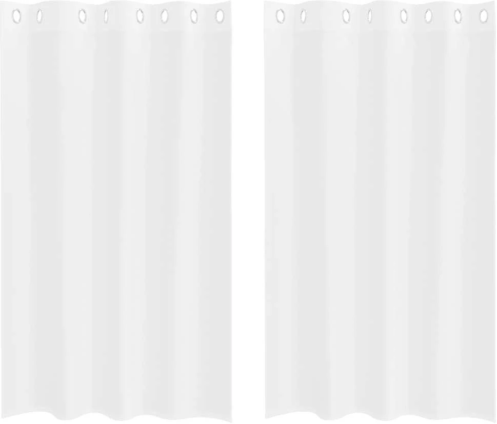 Voile Užuolaida 2 vnt. Balta 175 x 140 cm Poliesteris