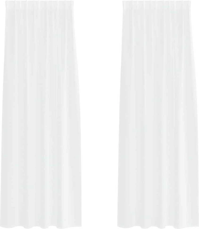 Voile Užuolaida 2 vnt. Balta 260 x 140 cm Poliesteris