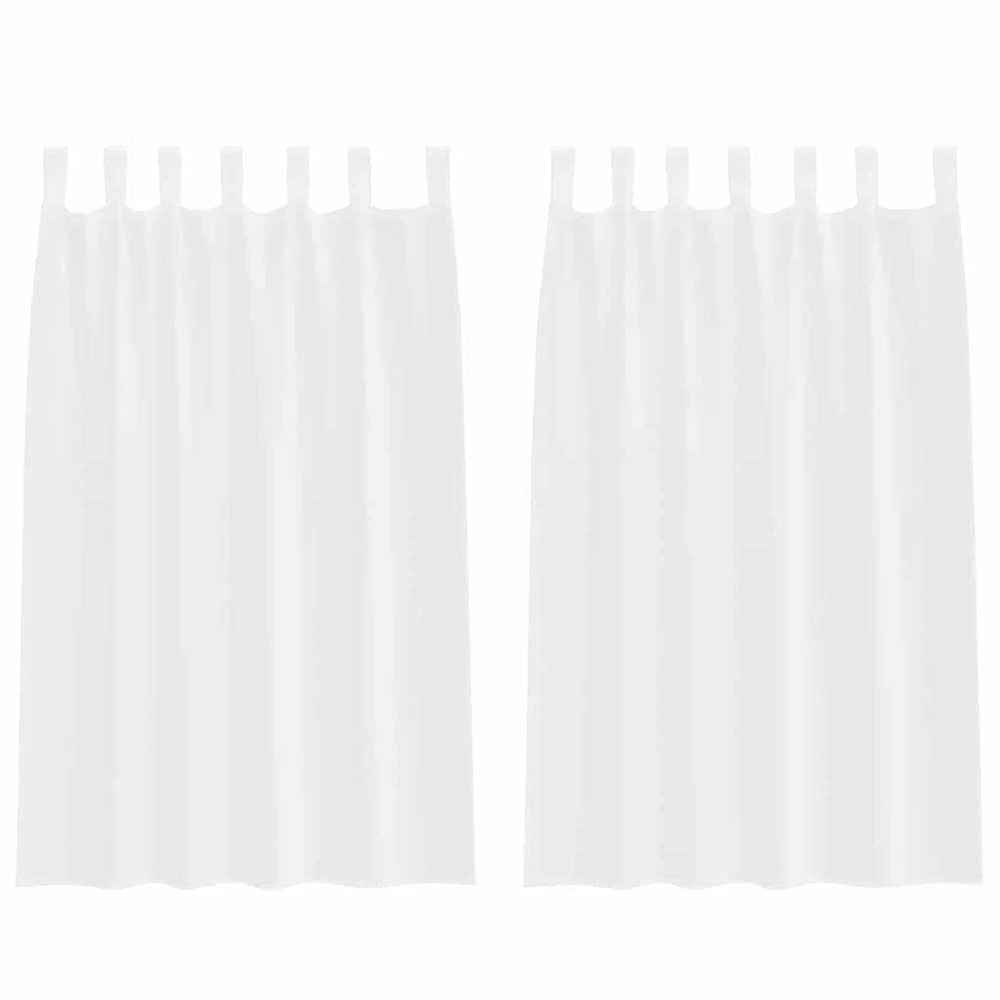Voile Užuolaida 2 vnt. Balta 175 x 140 cm Poliesteris