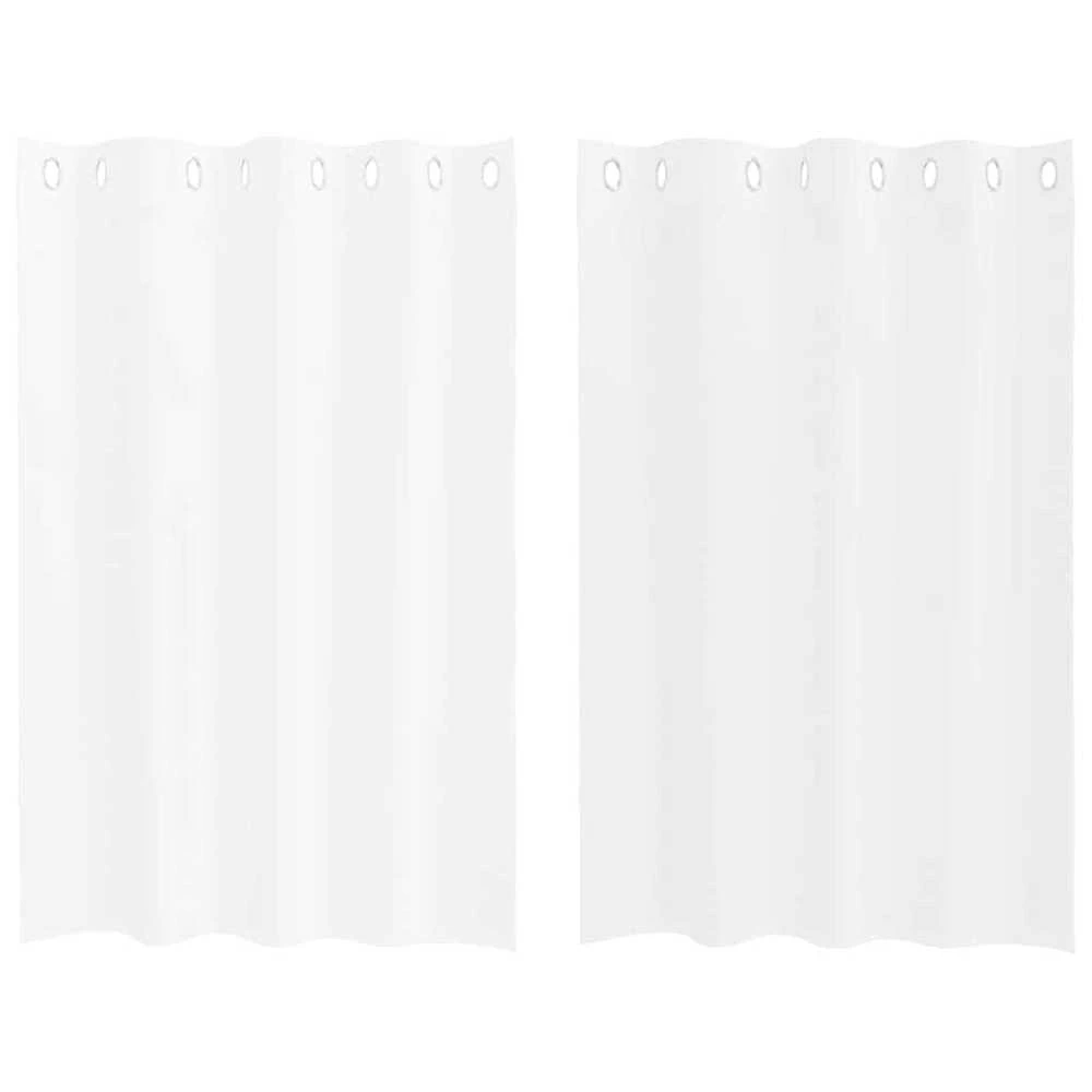 Voile Užuolaida 2 pcs Balta 140 x 140 cm Poliesteris