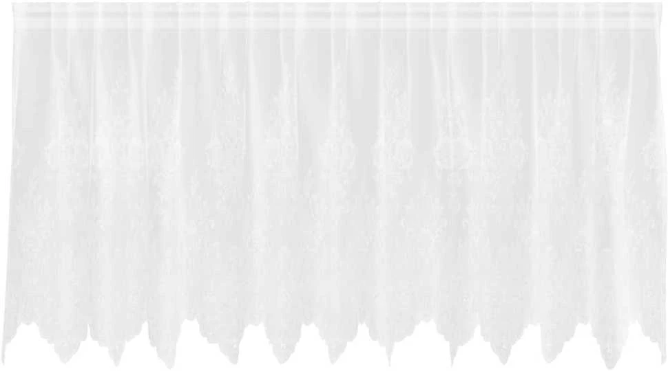 Nėrinių Užuolaida Balta 80 x 300 cm Poliesteris