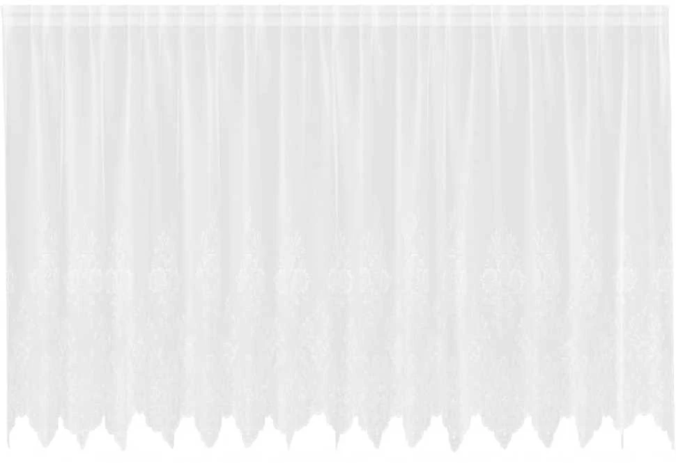 Nėrinių Užuolaida Balta 180 x 400 cm Poliesteris