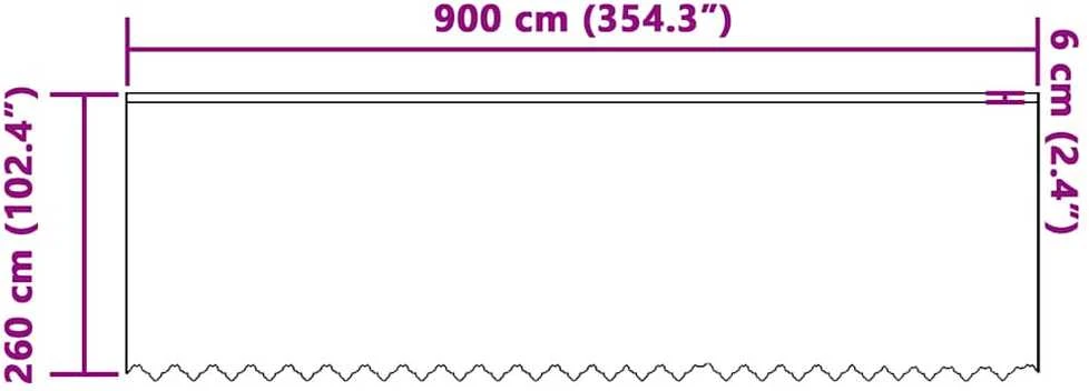 Nėrinių Užuolaida Balta 260 x 900 cm Poliesteris