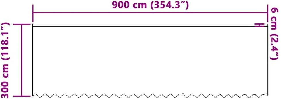 Nėrinių Užuolaida Balta 300 x 900 cm Poliesteris